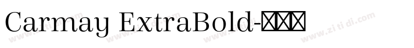 Carmay ExtraBold字体转换